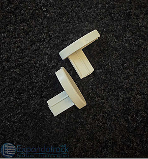 Bottom Rail Endcaps-Ivory