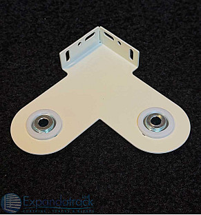 Double Roller Blind Butting Bracket-Ivory