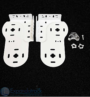 Double Vertical Roller Blind Brackets-White