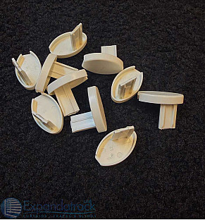 Bottom Rail Endcaps Bulk-Ivory