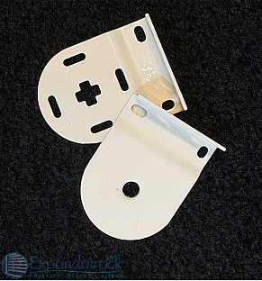 Single Roller Blind Brackets-Ivory