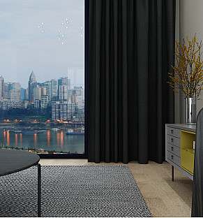 Obsidian Night Weave Curtains