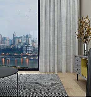 Pale Oyster Weave Curtains