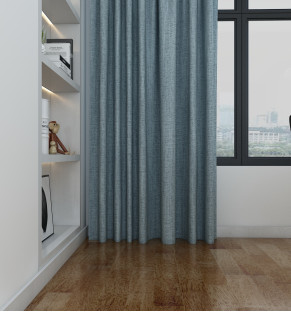 Pastel Blue Blackout Natural Curtains