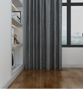 Mystique Graphite Blackout Natural Curtains