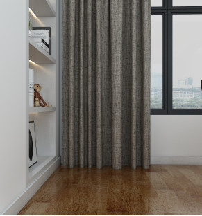 Charcoal Bark Blackout Natural Curtains