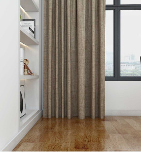 Deep Taupe Blackout Natural Curtains