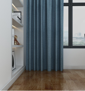 Sky Blue Blackout Natural Curtains