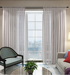 Plum/Flamingo BiRoped Printed Sheer