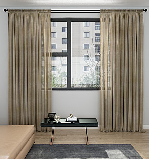 Peanut Waterfall Printed Sheer