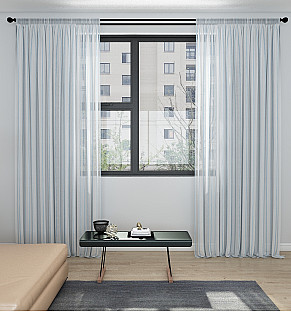 Sky Roped Printed Sheer