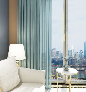 Glacier Blue Textured Sheer