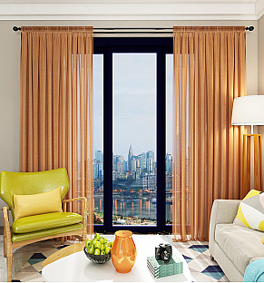 Tangerine Textured Sheer