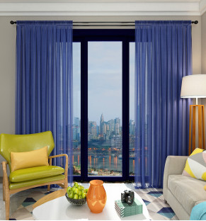 Royal Blue Textured Sheer