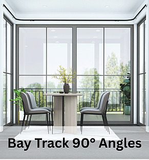 90° Bay Custom Bent Curtain Tracks