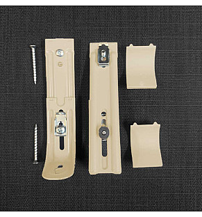 Double Custom Track Brackets- Ivory