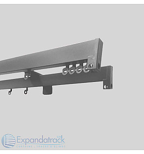 Custom Double Curtain Track - Satin Chrome