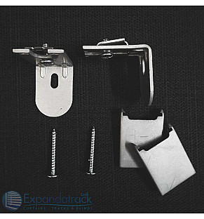 Single Custom Track Brackets- Satin Chrome