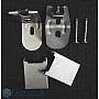 Single Custom Track Brackets- Satin Chrome