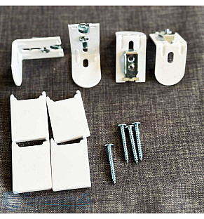 Single Custom Track Brackets- White