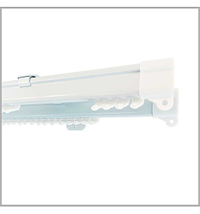 122cm-210cm Double Extendable Curtain Track 