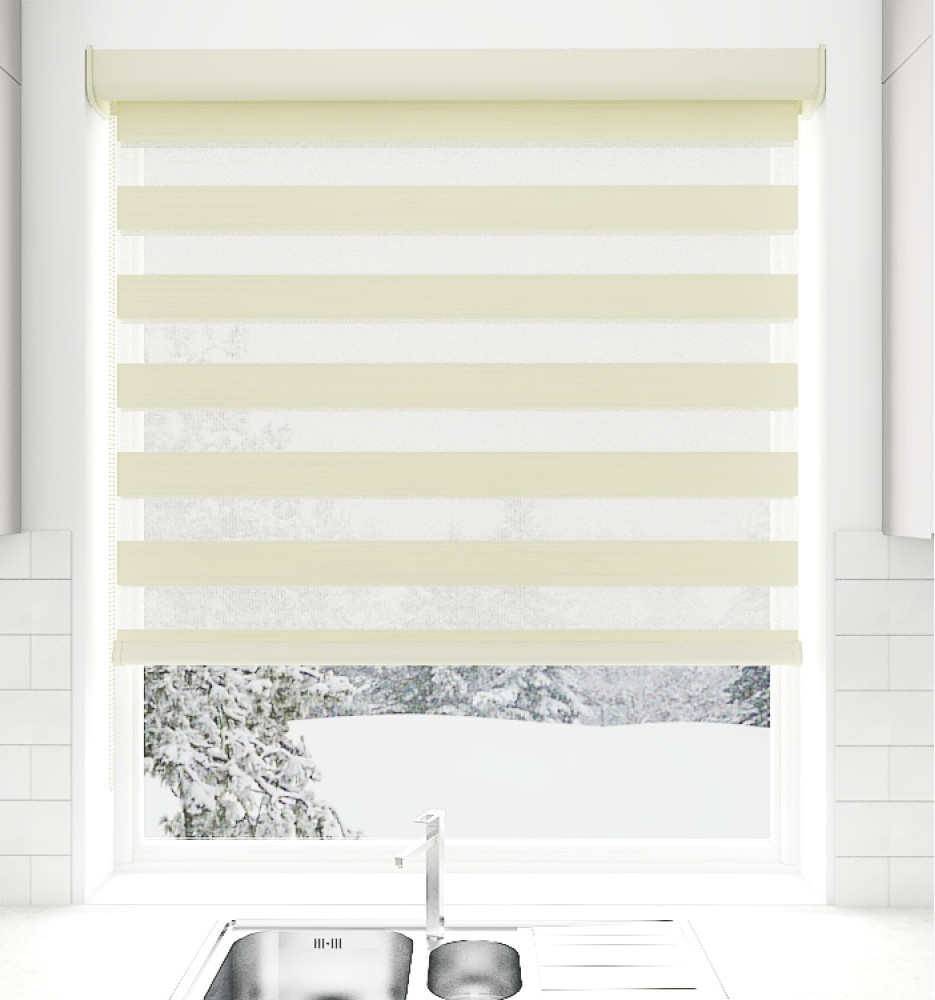 Cream Shimmer Light Filtering Vision Blind
