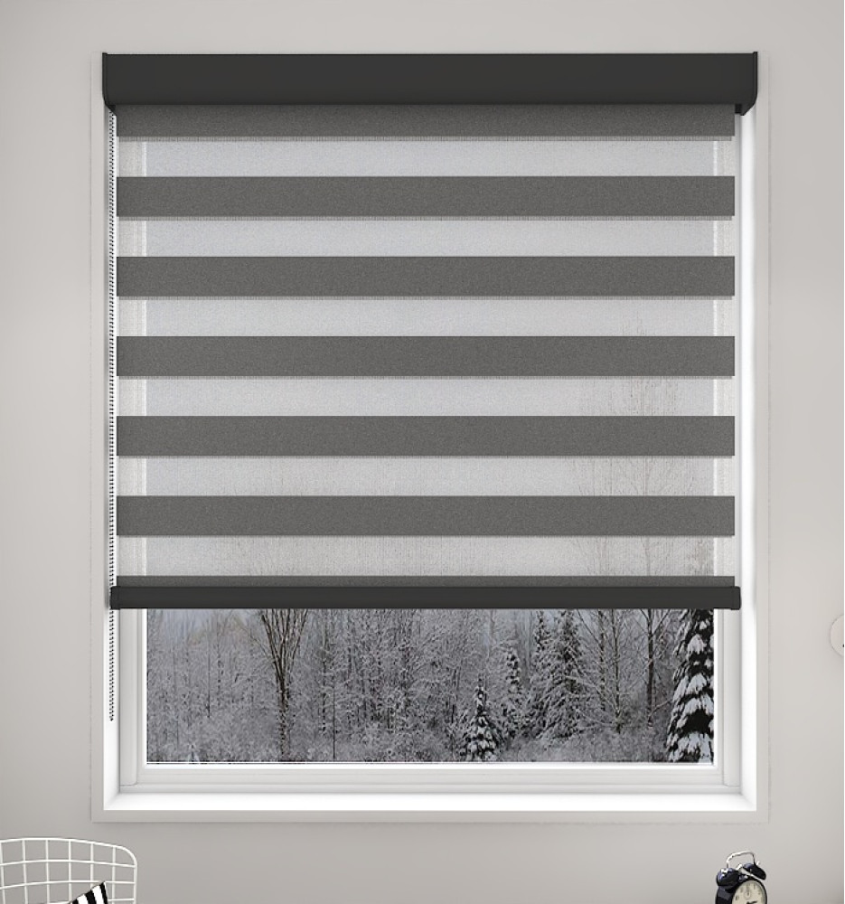  Plain Shark Grey Light Filtering Vision Blind