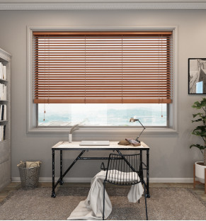 Autumn Scratched Bamboo Wooden Blind