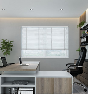 Basswood Deluxe - Marshmellow White Wooden Blind