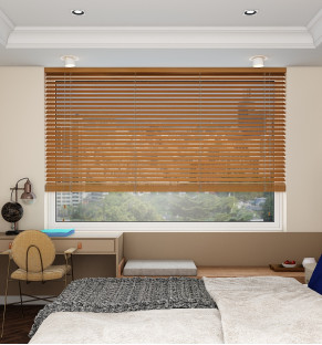Honey Basswood Wooden Blind