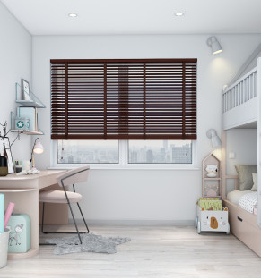 Marupa Deluxe Chocolate Brown Wooden Blind