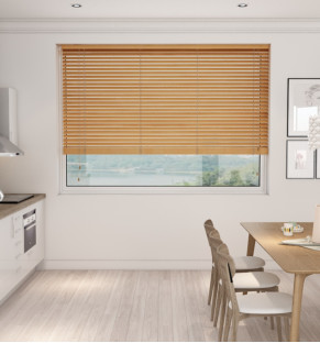 Wood Shaved Fauxwood Wooden Blind