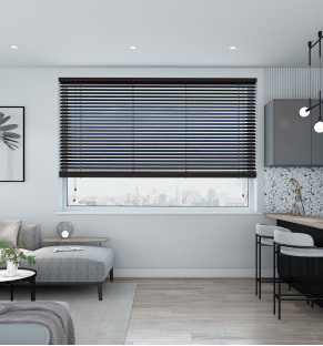 Distinct Graphite Paulownia Wooden Blind