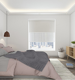 Blackout Mariah/Screen Mist - Double Roller Blind