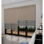 Blackout Pewter/Screen Moss - Double Roller Blind