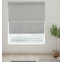 Blackout Soft Grey/Screen White Grey - Double Roller Blind
