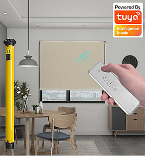 Custom Cream Dawn - Motorised Battery Roller Blind