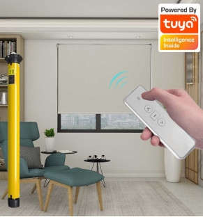 Oyster Dawn - Motorised Battery Roller Blind