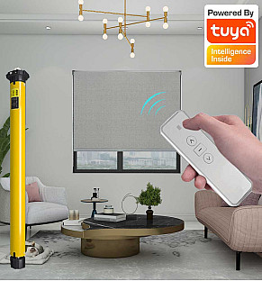 Concrete Tapestry - Motorised Battery Roller Blind