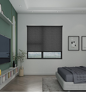 Gunmetal Light Filtering Tapestry - Roller Blind