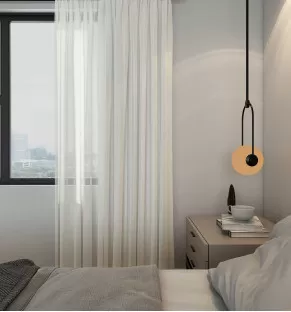 Off White Textured Sheer