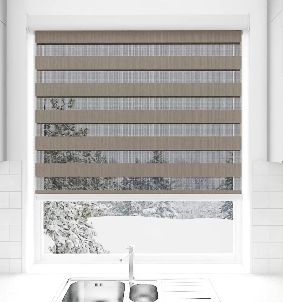 Pewter Shade Light Filtering Vision Blind
