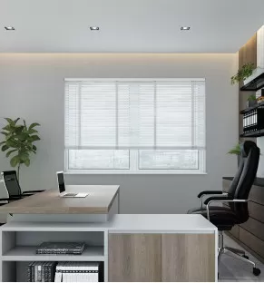 Basswood Deluxe - Marshmellow White Wooden Blind