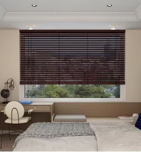 Madder Brown Basswood Wooden Blind