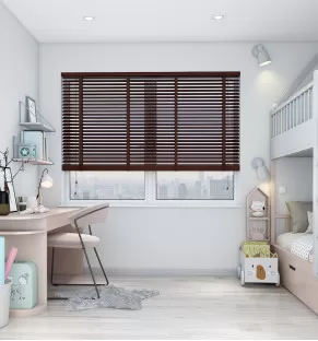 Marupa Deluxe Chocolate Brown Wooden Blind