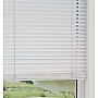 Crimpled White Fauxwood Wooden Blind