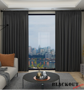 Midnight Black Curtains - Blackout Express