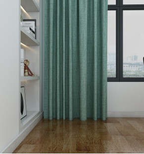 Elegant Green Teal Blackout Natural Curtains