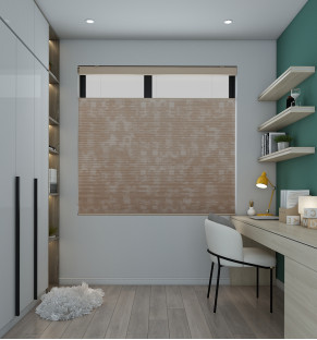 Ripple Walnut Blackout Honeycomb Blind