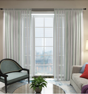 Lime/Plum BiRoped Printed Sheer